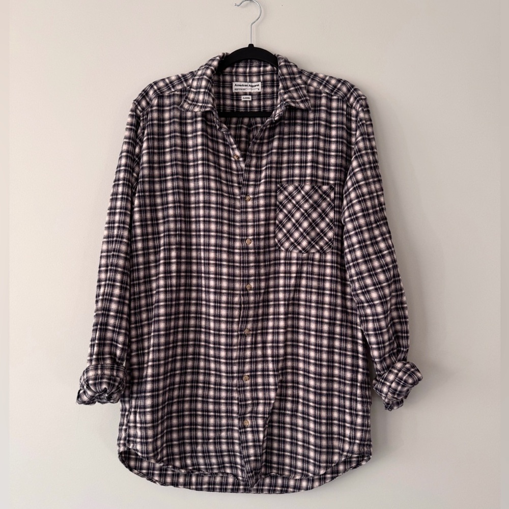 AMERICAN APPAREL FLANNEL BUTTON DOWN
